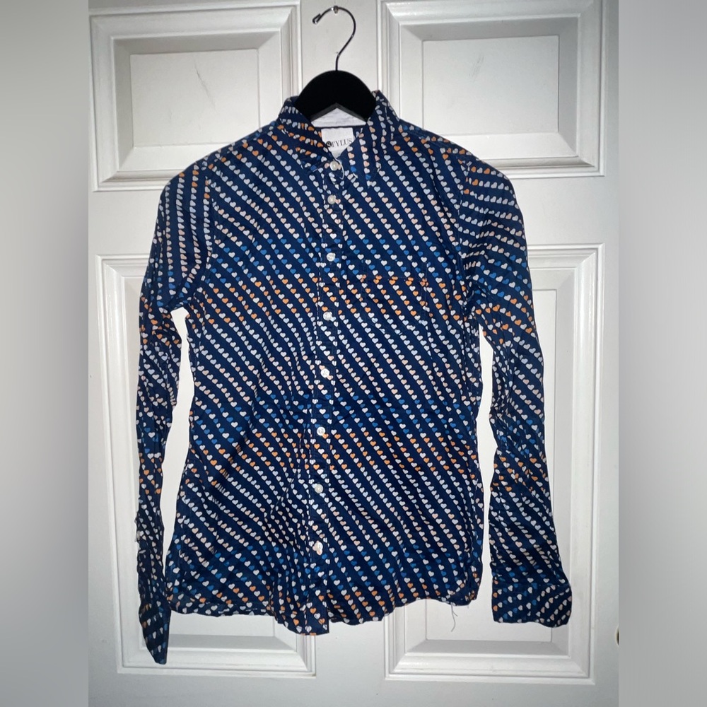 Cute heart pattern dress shirt